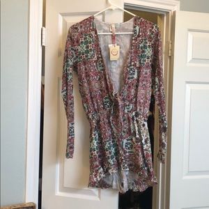 NWT Raga front tie romper xs
